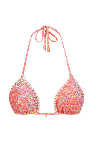 Palermo Triangle Bikini Top - Tulum Patchwork